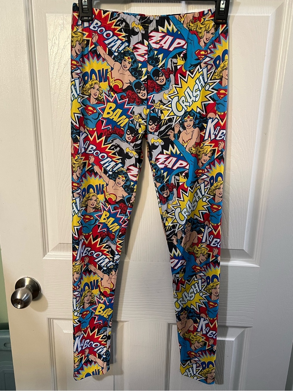 DC Comics Originals "The Justice League" Comic Strip Leggings Female Superheroes